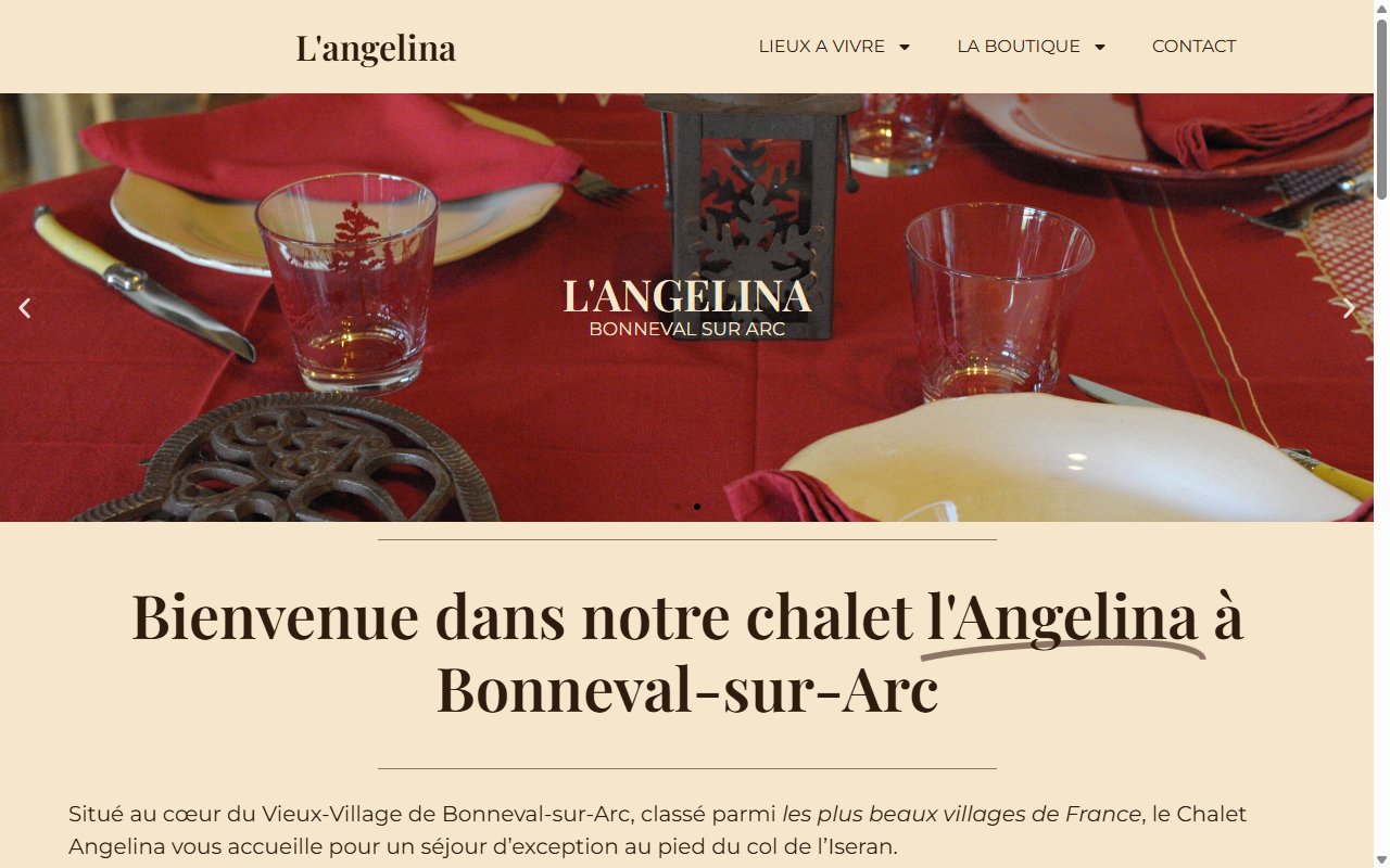 Site du chalet L'Angelina à Bonneval-sur-Arc
